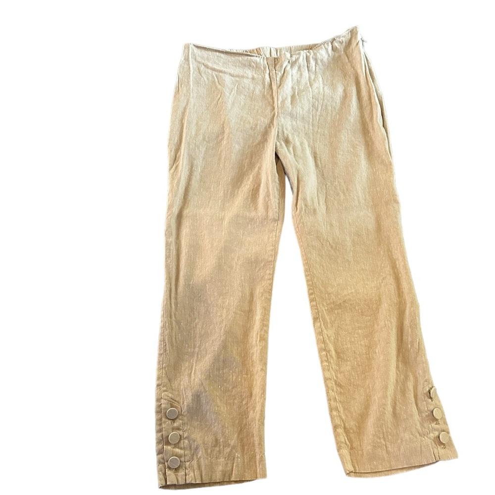 JJill Khaki Color Women’s Linen Pants Medium